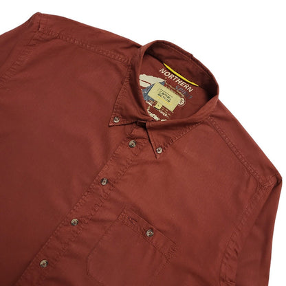 Camel Active Modern Shirt Red Long Sleeve Shirt Mens UK Size Large