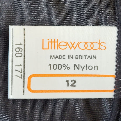 Littlewoods 80's Vintage Night Dress Black Womens UK 12 EU 40