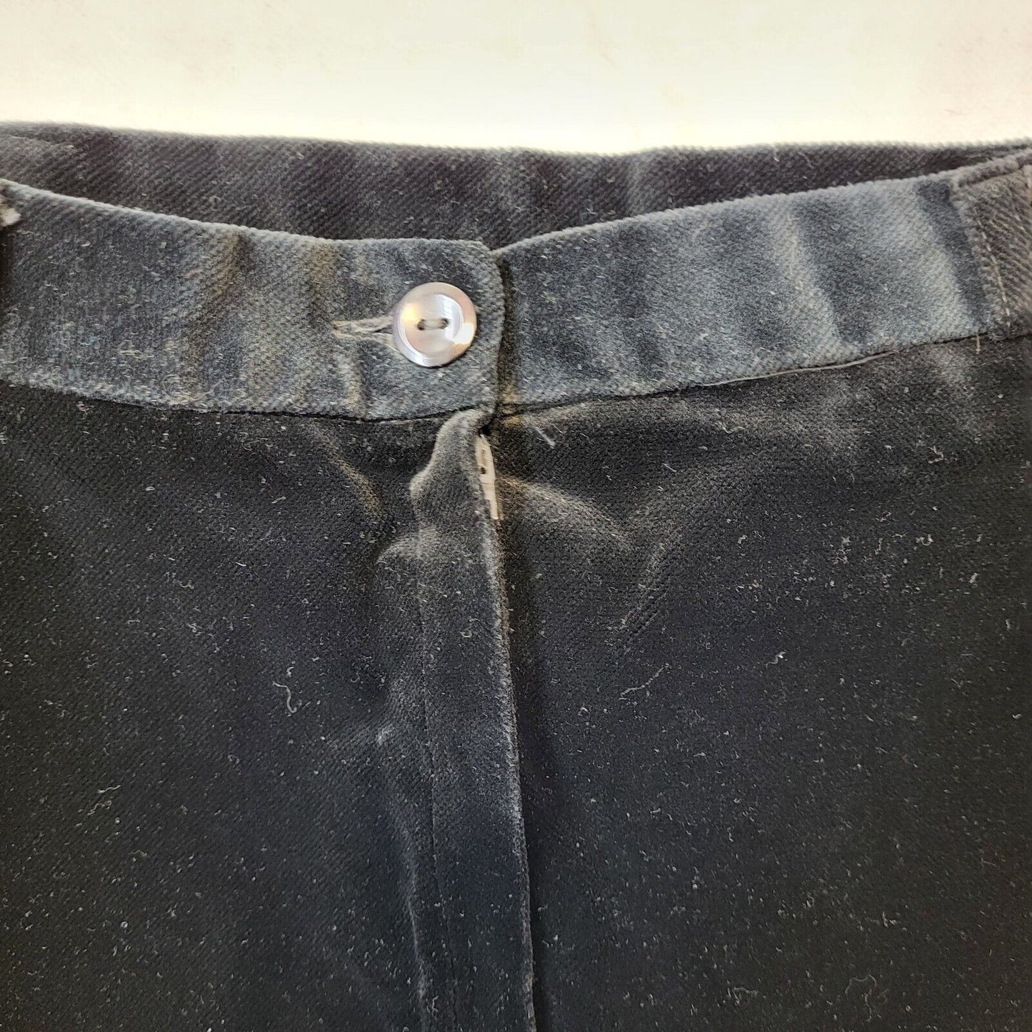 Canda C&A 90s Vintage Black Zipped Velvet Skirt Women's Size 16 W34