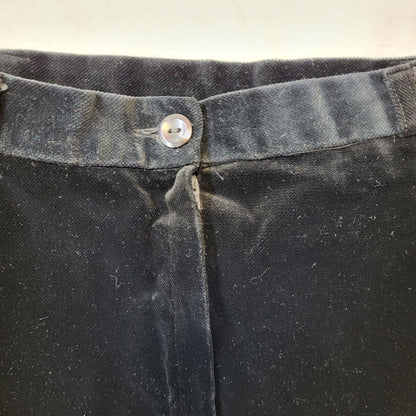 Canda C&A 90s Vintage Black Zipped Velvet Skirt Women's Size 16 W34