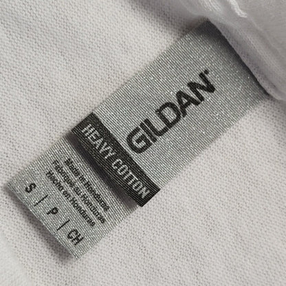 Gildan Vintage Y2K White France 2001 Saliba Short Sleeve T-Shirt Womens UK S