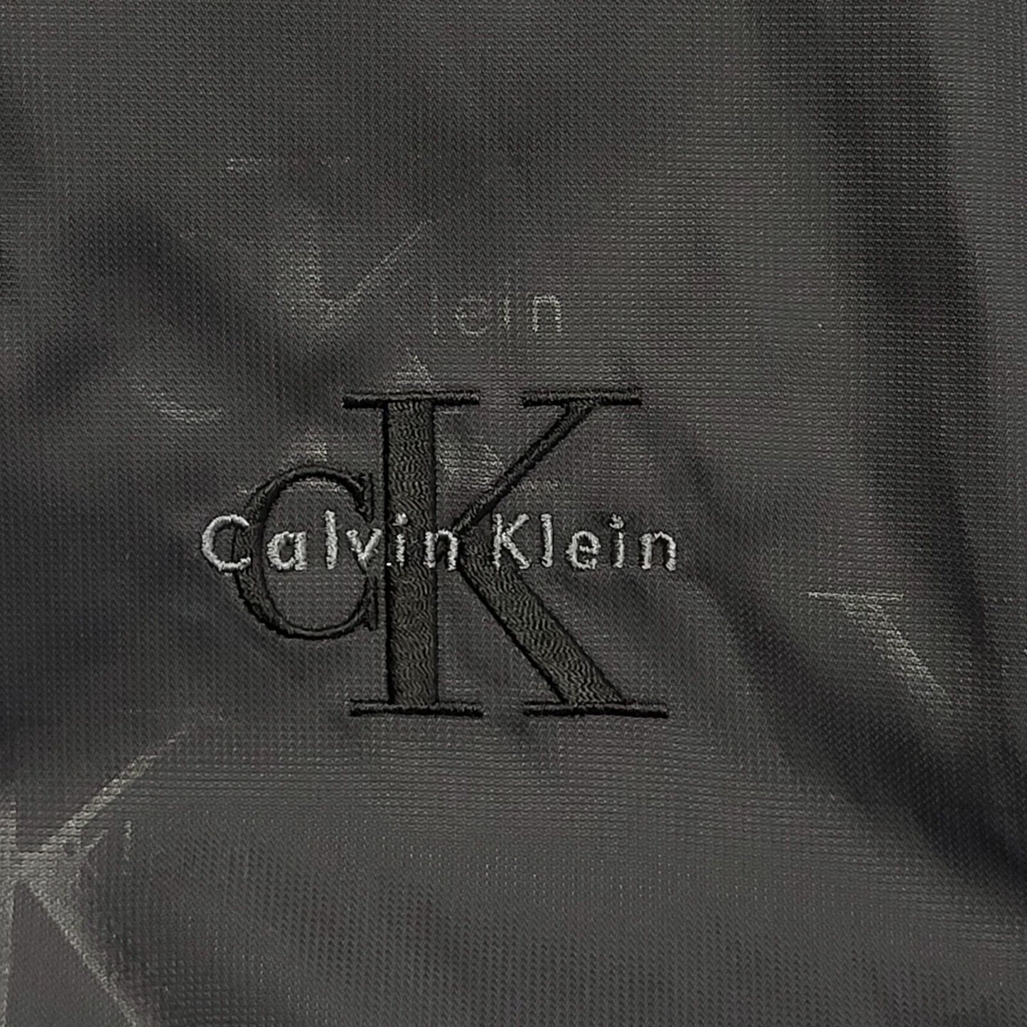 Calvin Klein Black Y2k Zipped Bomber Jacket Uk Men's Size XL