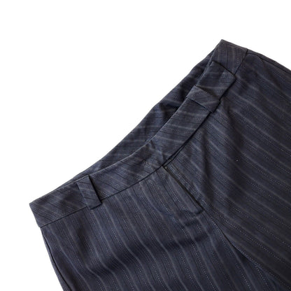 Bay Black Y2K Vintage Striped Bootcut Trousers Women's Size 14 W32 L31