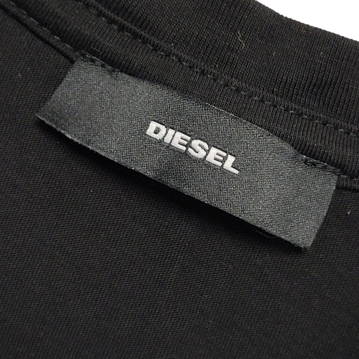 Diesel Black Graphic Print Crew Neck T-Shirt Uk Men's Size XL