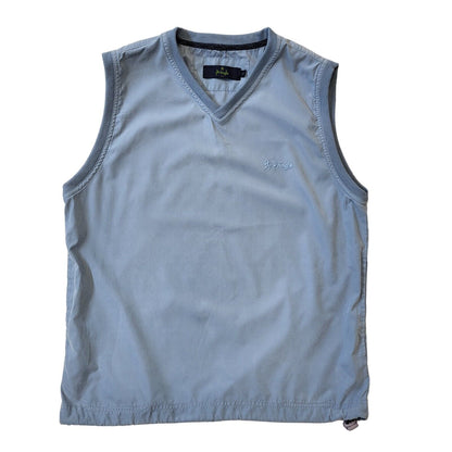 Pringle Golf Y2K Vintage Blue V-Neck Cotton Sweater Vest Men's Size S