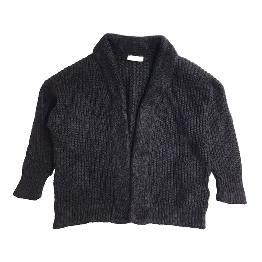 St Michael Vintage 90's Black Open Knitted Cardigan UK Women's Size 16/18