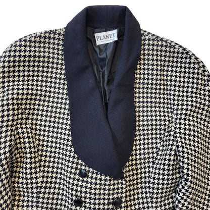 Planet 80s Vintage Black & White Blazer Jacket Women Jacket Size 14