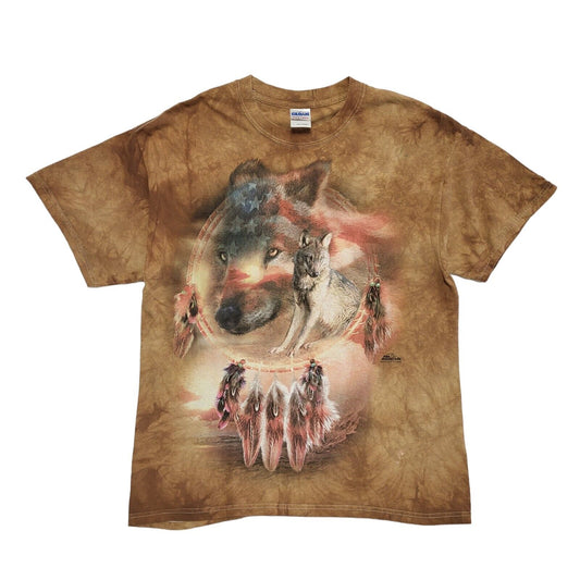 The Mountain Gildan Brown Vintage Y2K  Short Sleeve T-Shirt Uk Men's Large