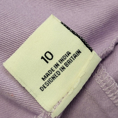 Lucky & Yak Vintage Y2K Purple Denim Dungaree Shorts Women's UK 10 W28-34