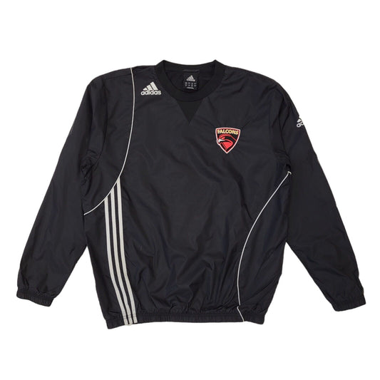 Adidas Falcons Black 90s Vintage Active Wear Sports Top Uk Men's Size XL