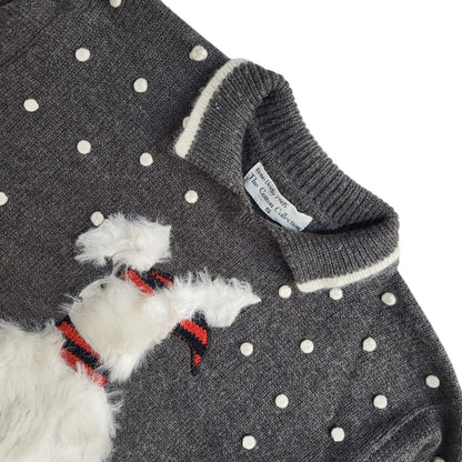 Rene Derhy Paris Grey 90s Xmas Jumper UK Women's Size S