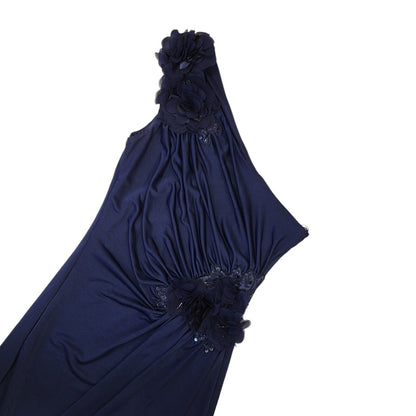 Jane Norman Y2K Navy Sleeveless Evening Dress Women's 8