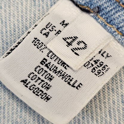 Blue Family 90s Vintage Sleeveless Blue Denim Button Shirt Uk Women's Size 14