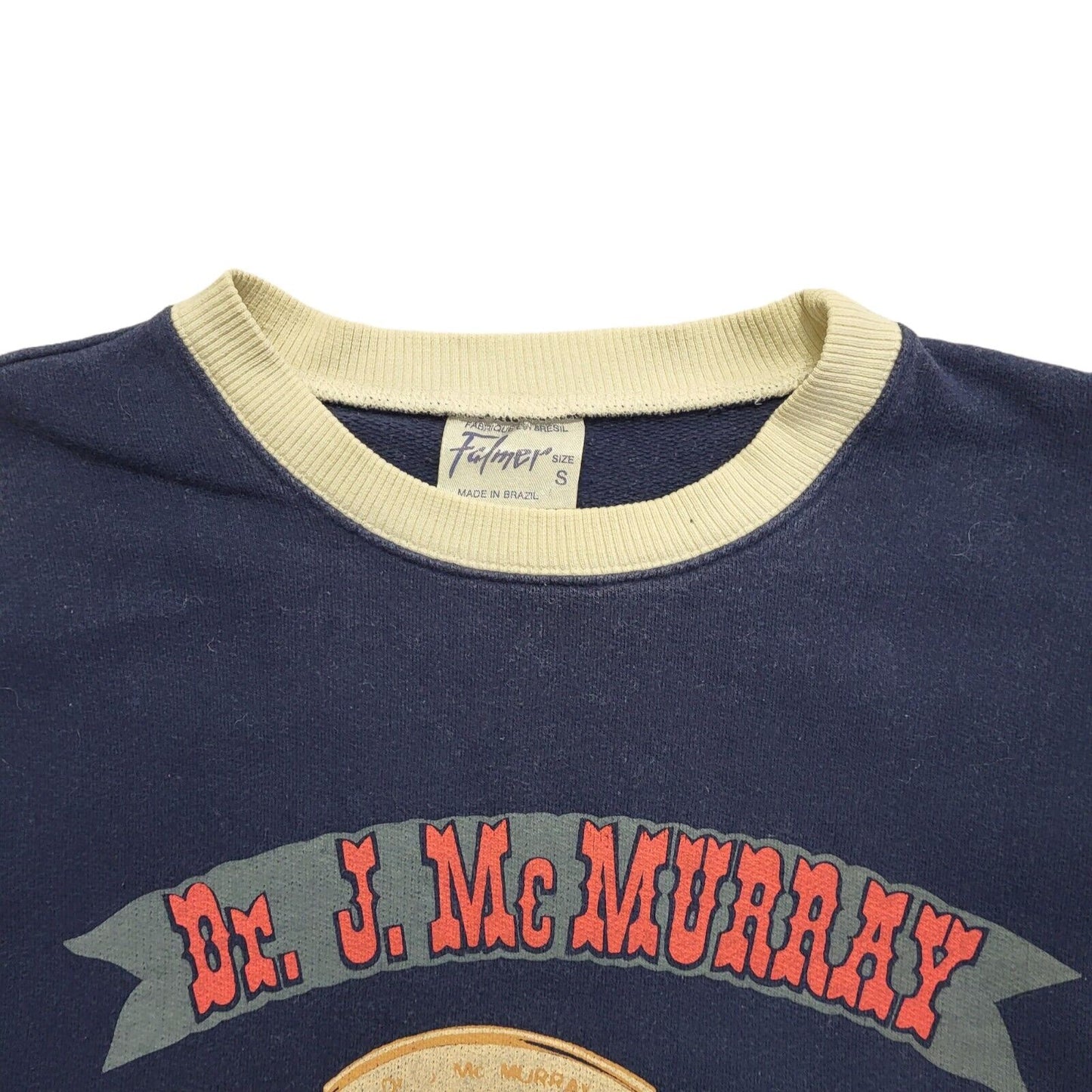 Falmer Vintage 90's  DR.J.MC.Murray Blue & White Sweatshirt Womens UK Size S
