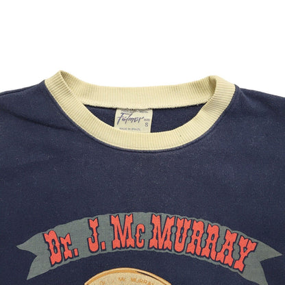 Falmer Vintage 90's  DR.J.MC.Murray Blue & White Sweatshirt Womens UK Size S