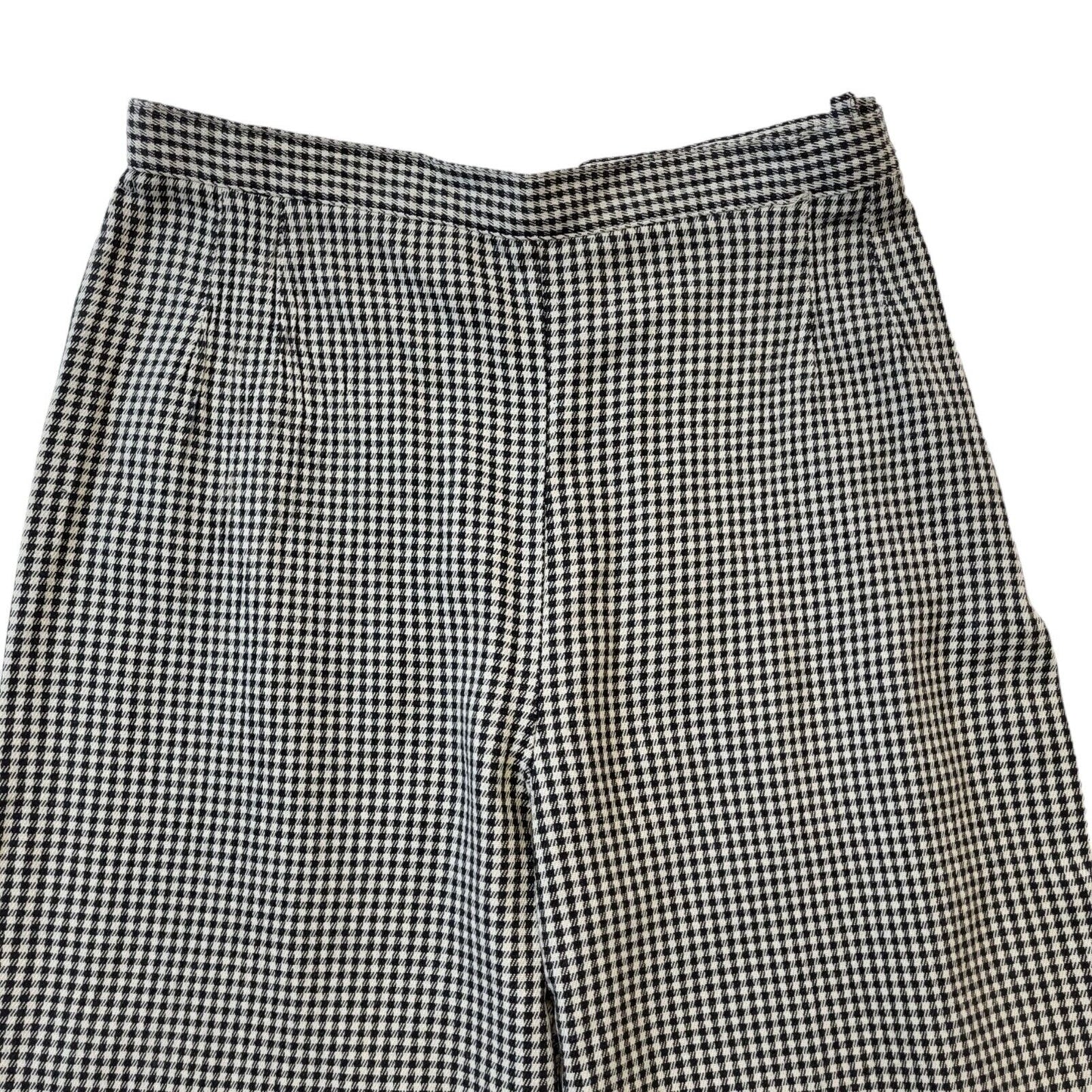 Next 90s Black & White Gingham Tapered Trousers Womens UK12 W26 L27