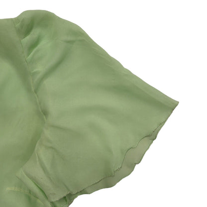 70s Vintage Pale Green A-Line Lightweight Daywear Dress Women's Size 14-16