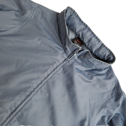 Nike Y2k Blue High Neck Sports Hooded Jacket UK Women's Size Medium