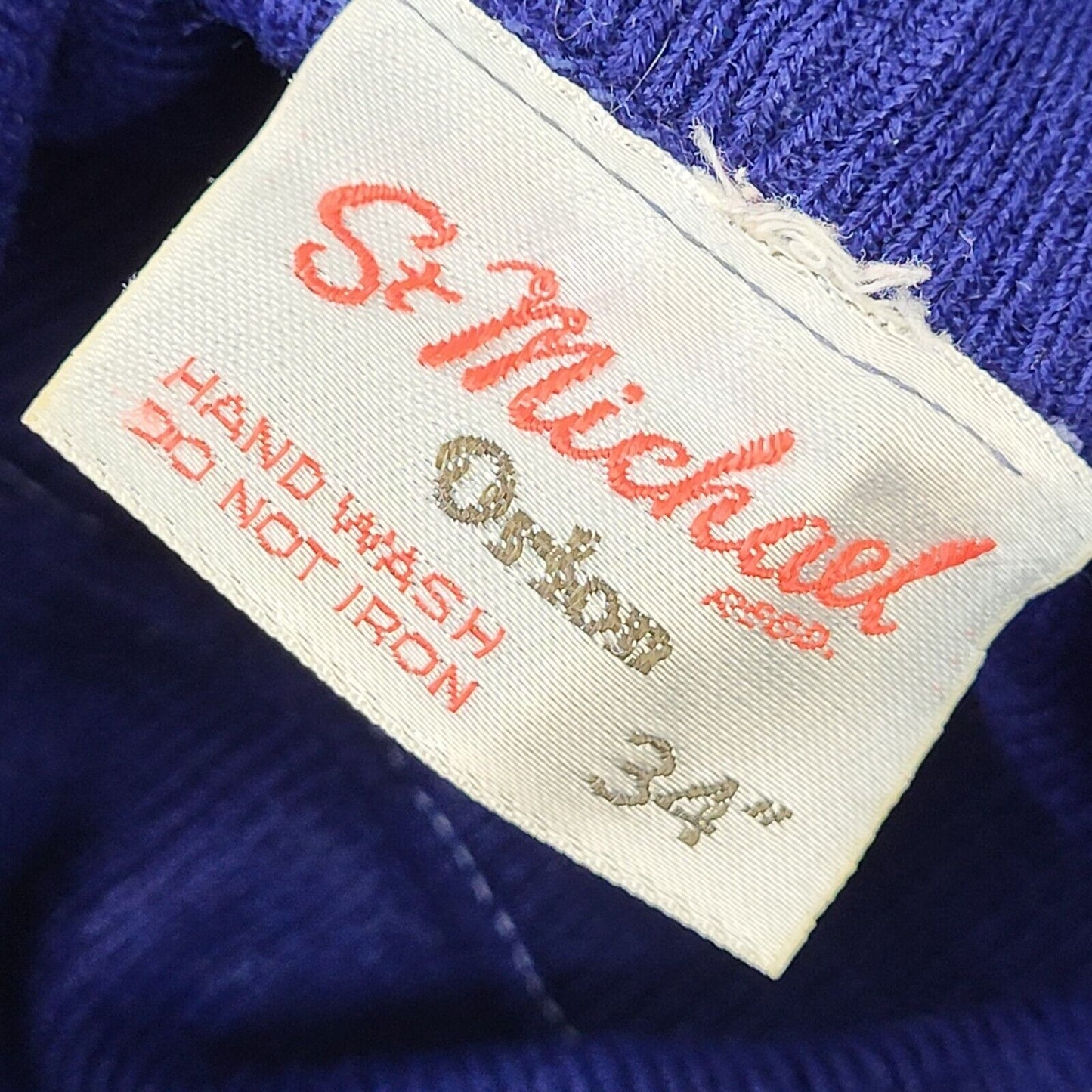 St Michael Vintage 90's Blue & White Jumper UK Women's Size 6