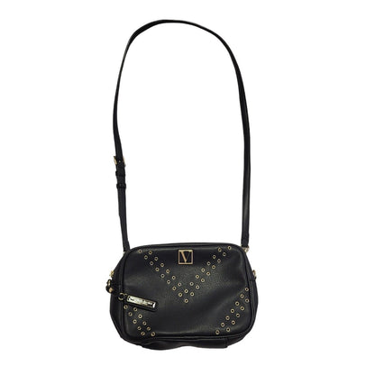 Victoria's Secret Black Leather Shoulder Hand Bag Uk Women's Size 8.5" x 6"