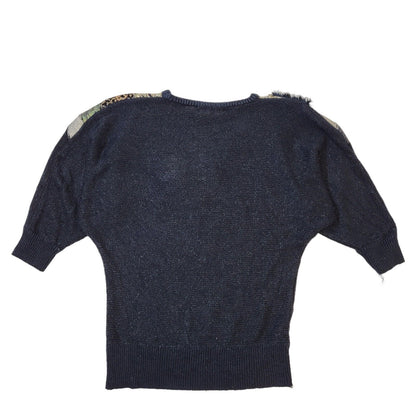 Kocal 80s Vintage Black & Gold Acrylic Jumper Women's Size S Eu 36
