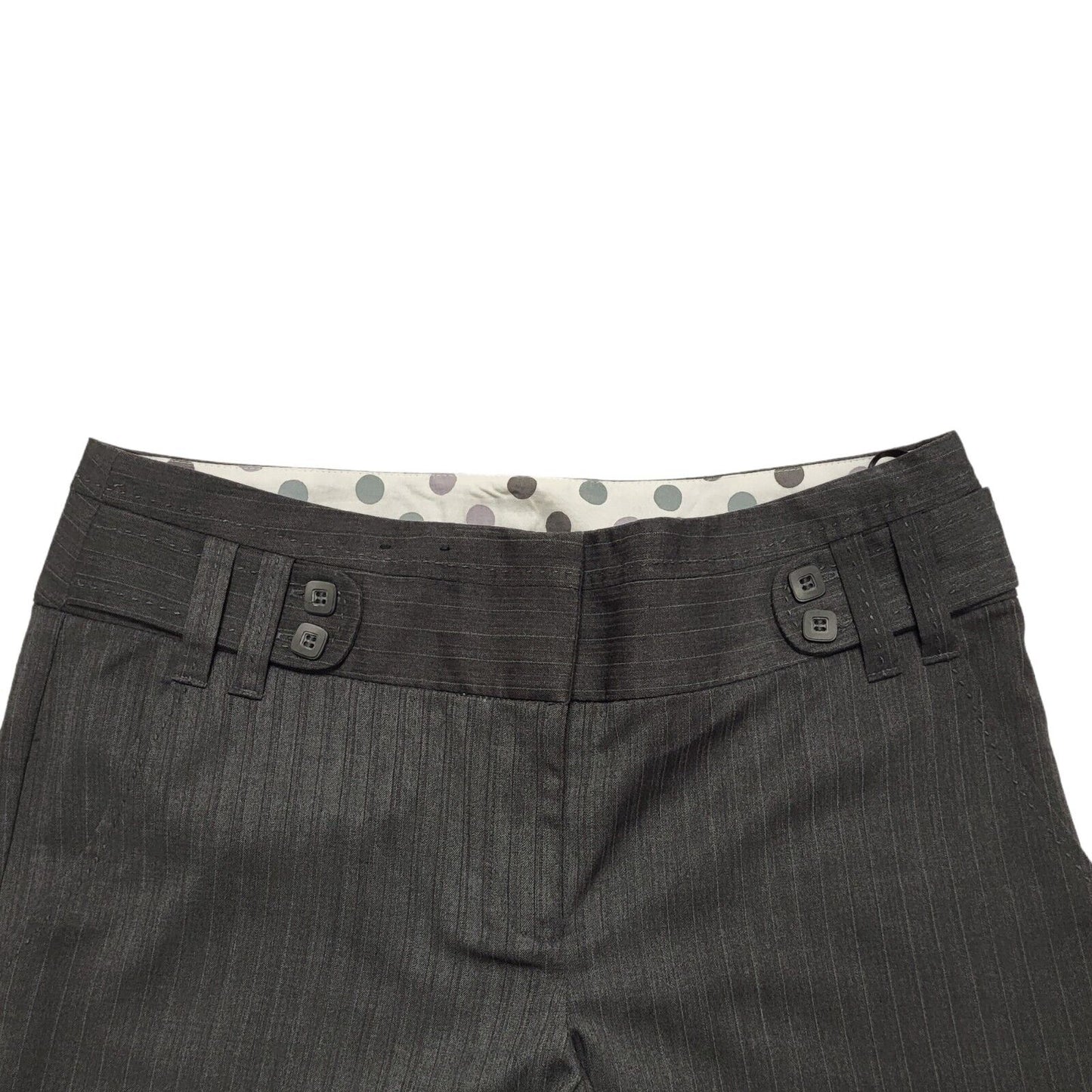 New Look Y2k Vintage Grey Straight Leg Casual Trousers Uk Women's 8 W26 L30