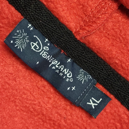 Disneyland Vintage 90s Red Fleece Hoodie Uk Women's Size XL