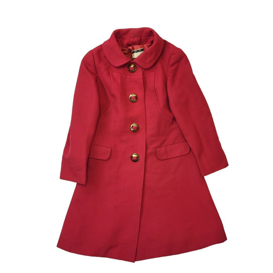 Torrente 60's Vintage Pink Button Up Collared Coat Women UK 12 EU 40