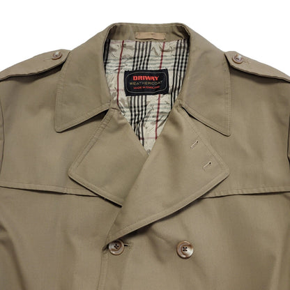 Driway Vintage 80s Beige Button & Belted Weather Coat Men's Size XL