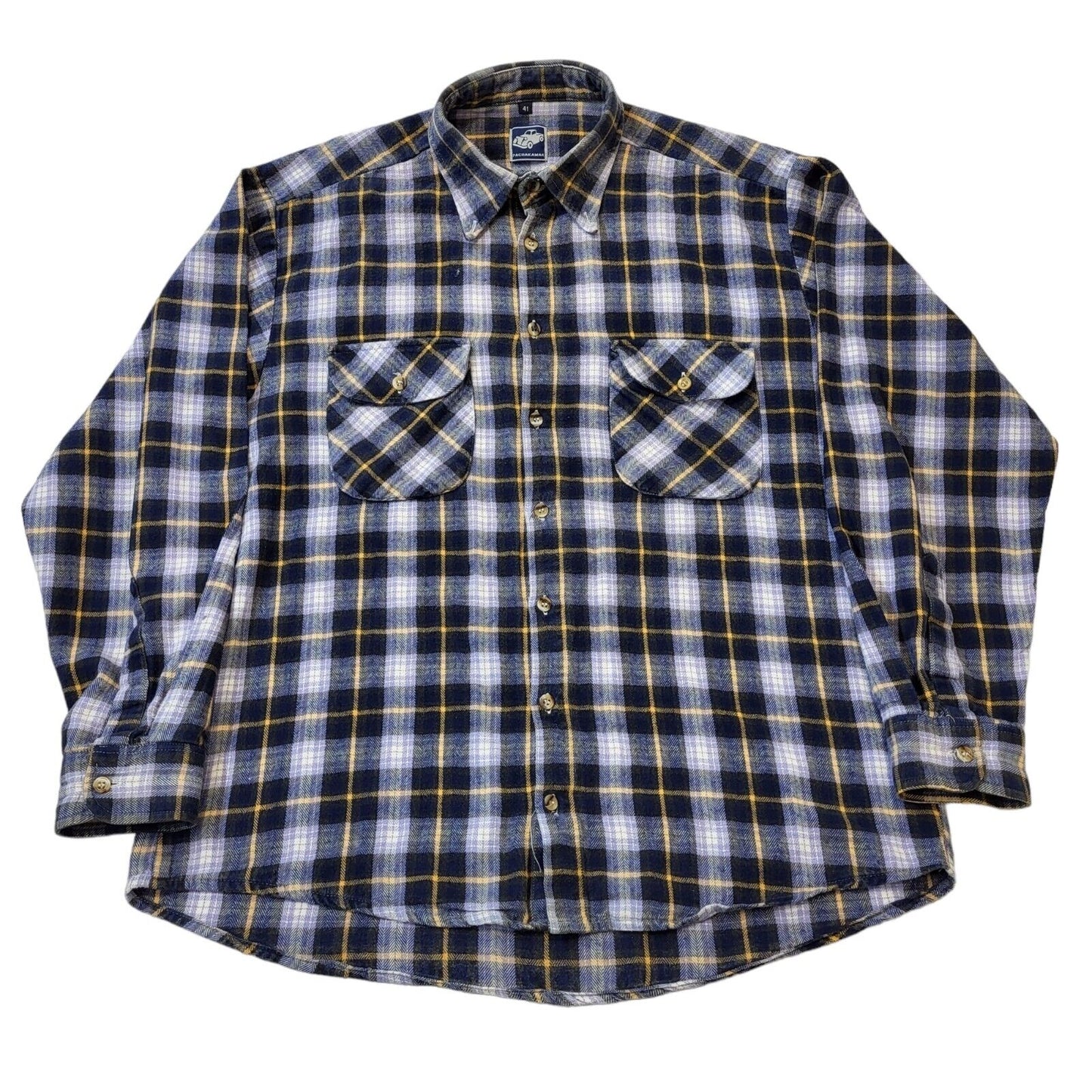 Pachakamak 90s Vintage Checked Long Sleeve Shirt Men's Size M/L