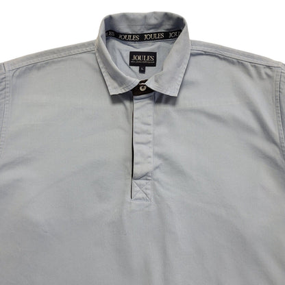 Joules Light Blue 90s Vintage 1/4 Button Collared Sweatshirt Uk Men's Size Large