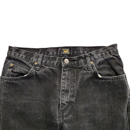 Lee Brooklyn Black Straight Denim Jeans Uk Women's Size 16 W34 L34