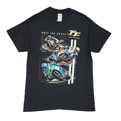 Isle Of Man TT Gildan Black Vintage 90s  Short Sleeve T-Shirt Uk Men's M
