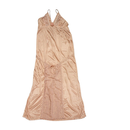 80s Vintage Pink Sleeveless Dress/ Night Gown Uk Women's Size 10/12