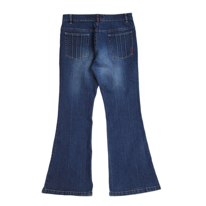 Tom Tailor 90s Angie Dark Blue Bootcut Denim Jeans Uk Women's Size 12 W30 L31