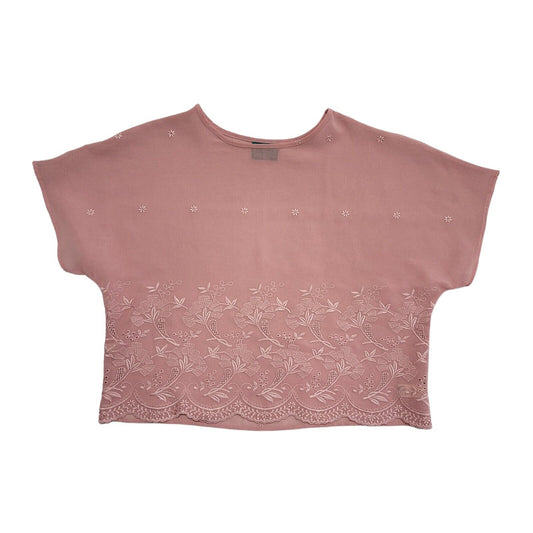 Canda Vintage 90's Pink Round Neck Short Sleeve Womens Top Size 14