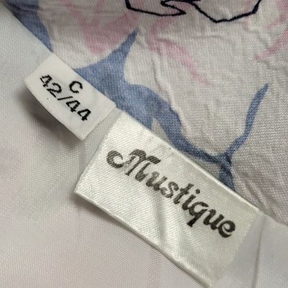 Mustique Vintage 90's Blue & Pink Floral Button Front Jacket Womens UK XL-XXL