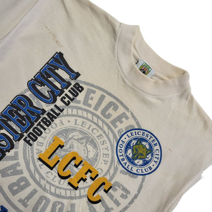 Vintage Leicester City 90s LCFC White T-Shirt Uk Men's Size M