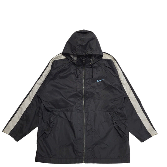 Nike Black 90s Hooded Wind Cheater Jacket Uk Men's Size Large