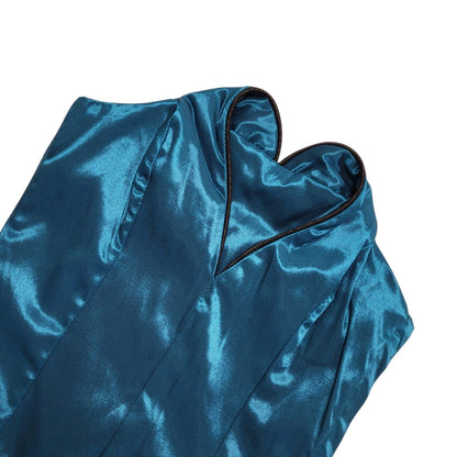 Goddiva Y2K Blue Heart Corset Party Top Womens Size 10
