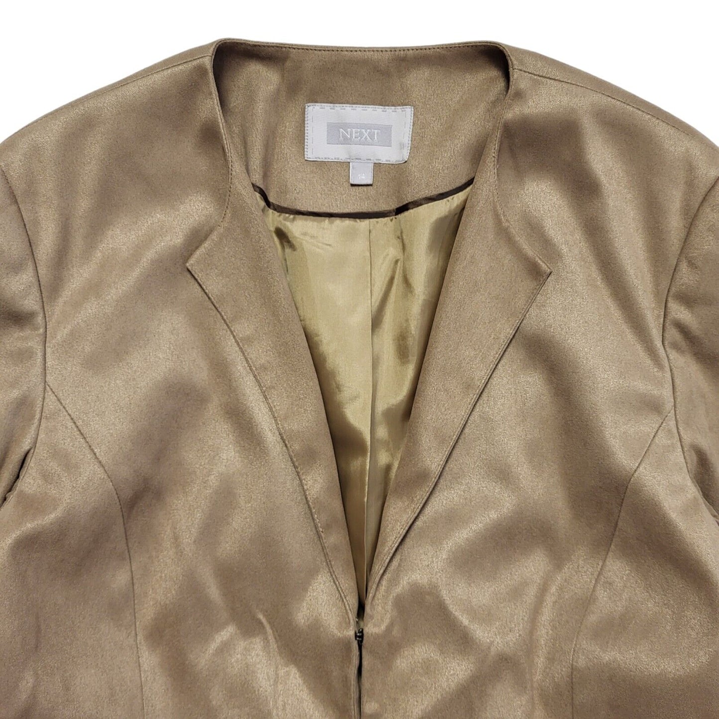 Next Gold 90s Vintage Hook Eye Dress Jacket Uk Women's Size 14