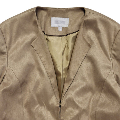 Next Gold 90s Vintage Hook Eye Dress Jacket Uk Women's Size 14