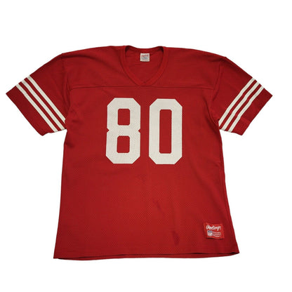 Rawlings Red No.80 NFL American Football Jersey UK Men's Size XL