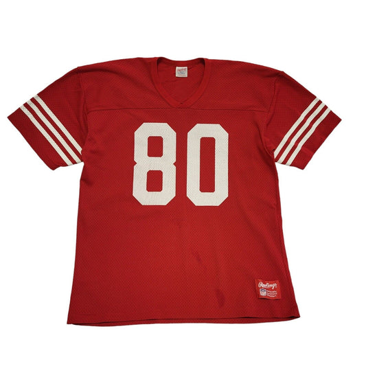 Rawlings Red No.80 NFL American Football Jersey UK Men's Size XL