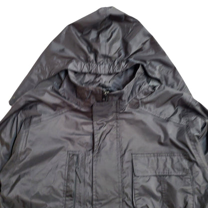 Beau Brummel 90s Black Hooded Jacket Uk Men's Size Small