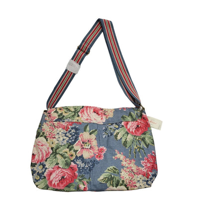 Cath Kidston Blue Bloomsbury Biker Hand Bag / Shoulder Bag Women's 11" x 14.5"