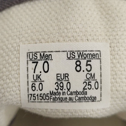 Vans Grey White Lace-up Sports Casual Women's Trainers Uk Size 6