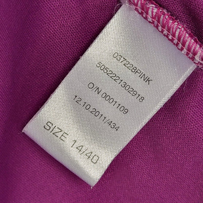 Y2K Pink & Black Cowl Neck Lace Back Party Top Womens UK Size 14