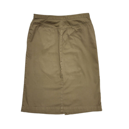 Laura Ashley Tan Skirt Button Front Slit Womens UK Size 12 W30