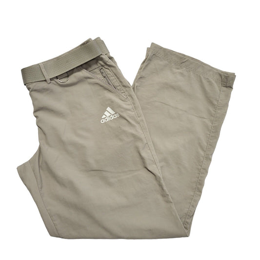 Adidas Straight Beige Active Wear Trousers Uk Women's Size 14 W32 L30
